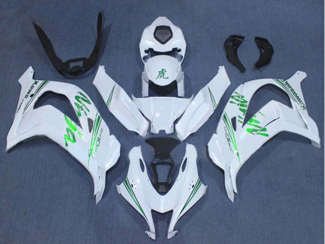 Descuento Carenados Moto Kawasaki ZX10R 2016-2020 - Blanco Verde Ninja