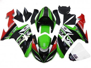 Descuento Carenados Moto Kawasaki ZX10R 2006-2007 - Verde Blanco Rojo Negro 66