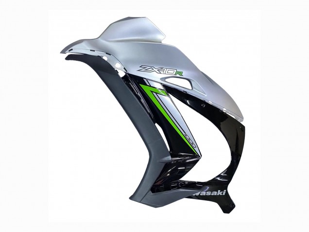 Descuento Carenado Moto Kawasaki ZX10R 2016-2020 - Plata Verde Negro