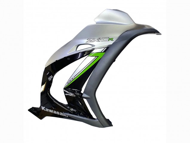 Descuento Carenado Moto Kawasaki ZX10R 2016-2020 - Plata Verde Negro