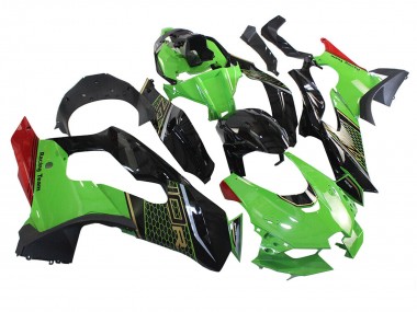 Descuento Carenado Moto Kawasaki ZX10R 2021-2025 - Verde Negro Rojo Honeycomb