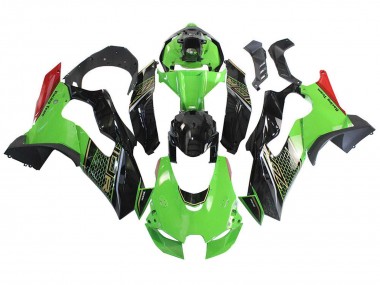 Descuento Carenado Moto Kawasaki ZX10R 2021-2025 - Verde Negro Rojo Honeycomb