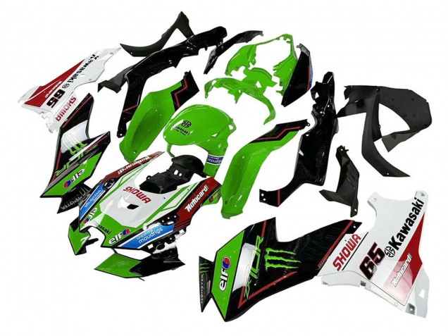 Descuento Carenados Moto Kawasaki ZX10R 2021-2025 - Verde Negro Blanco Rojo Azul Showr Elf Monstruo