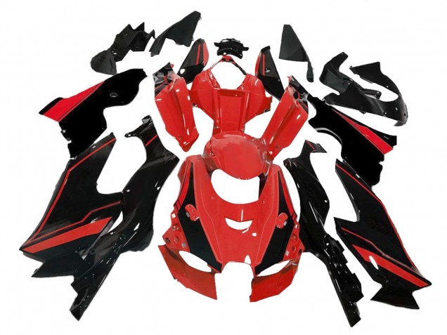 Descuento Carenados Moto Kawasaki ZX10R 2021-2025 - Rojo Negro Brillante
