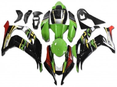 Descuento Carenados Moto Kawasaki ZX10R 2021-2025 - Verde Amarillo Rojo Negro