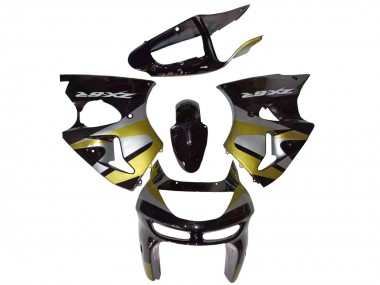 Descuento Carenados Moto Kawasaki ZX6R 1998-1999 - Negro Brillante Plata Amarillo