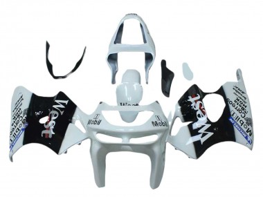 Descuento Carenados Moto Kawasaki ZX6R 1998-1999 - Blanco Negro West Mobil