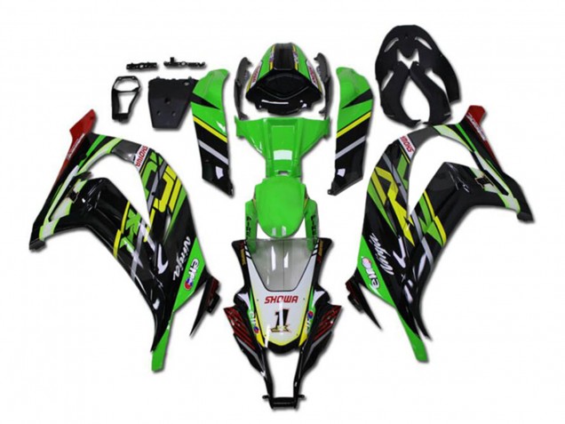 Descuento Carenados Moto Kawasaki ZX10R 2011-2015 - Verde Amarillo Negro Brillante Rojo Showr 1