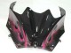 Descuento Carenados Moto Kawasaki ZX14R ZZR1400 2006-2011 - Negro Brillante Rojo Rosa Llama