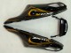 Descuento Carenados Moto Kawasaki ZX14R ZZR1400 2006-2011 - Negro Brillante Oro Llama