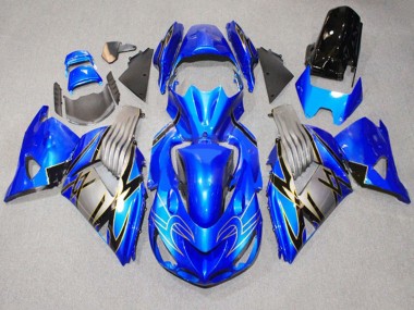 Descuento Carenados Moto Kawasaki ZX14R ZZR1400 2006-2011 - Azul Gris