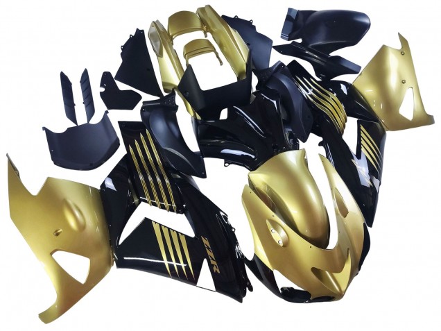 Descuento Carenados Moto Kawasaki ZX14R ZZR1400 2006-2011 - Oro Negro