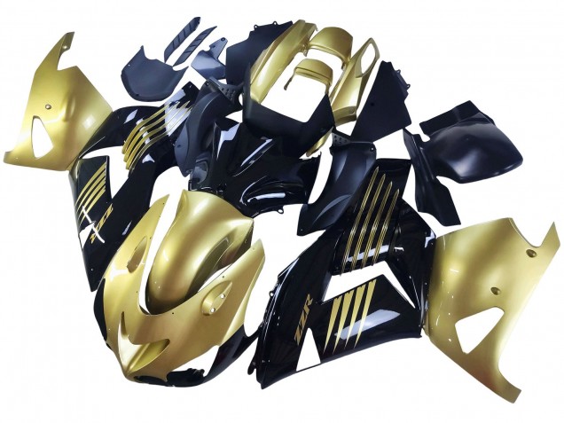Descuento Carenados Moto Kawasaki ZX14R ZZR1400 2006-2011 - Oro Negro