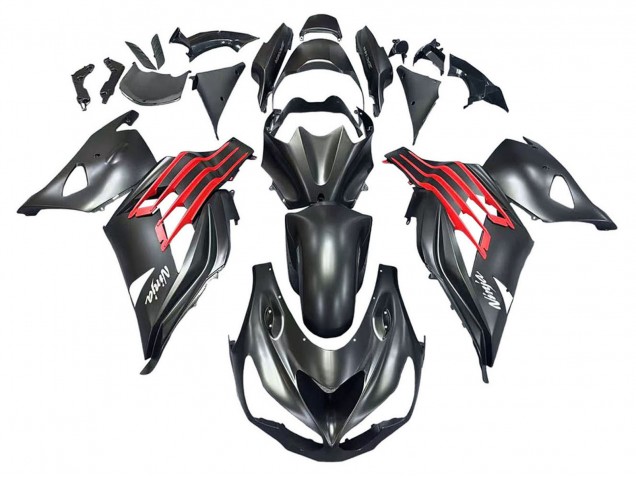 Descuento Carenados Moto Kawasaki ZX14R ZZR1400 2012-2024 - Negro Mate Rojo Blanco Ninja