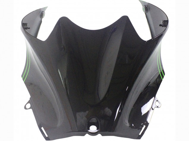 Descuento Carenados Moto Kawasaki ZX14R ZZR1400 2012-2024 - Verde Negro Brillante Raya