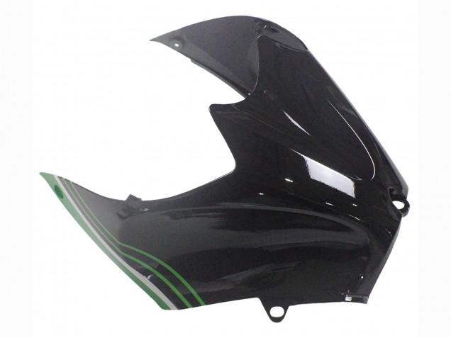 Descuento Carenados Moto Kawasaki ZX14R ZZR1400 2012-2024 - Verde Negro Brillante Raya