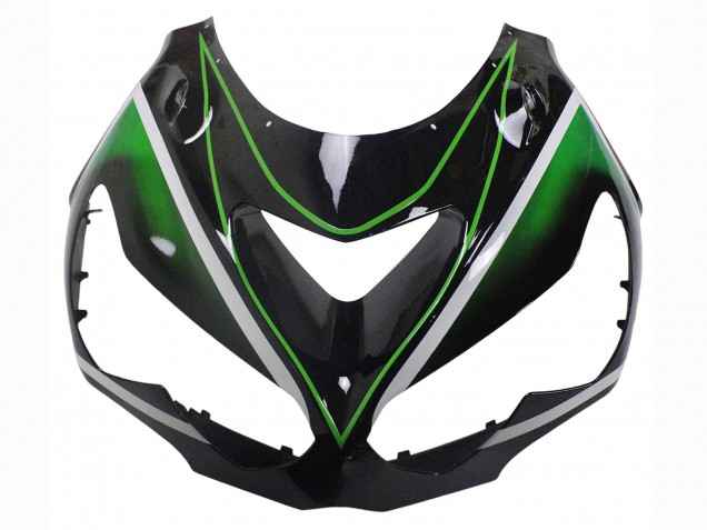 Descuento Carenados Moto Kawasaki ZX14R ZZR1400 2012-2024 - Verde Negro Brillante Raya