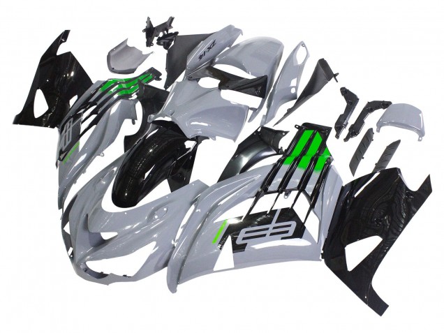 Descuento Carenados Moto Kawasaki ZX14R ZZR1400 2012-2024 - Gris Verde Negro