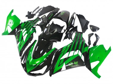 Descuento Kits Carenado Moto Kawasaki ZX14R ZZR1400 2012-2024 - Verde Negro Brillante