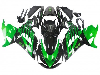 Descuento Kits Carenado Moto Kawasaki ZX14R ZZR1400 2012-2024 - Verde Negro Brillante