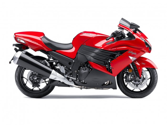 Descuento Carenado Moto Kawasaki ZX14R ZZR1400 2012-2024 - Rojo Negro Mate