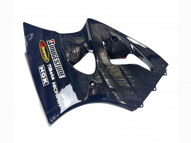 Descuento Carenados Moto Kawasaki ZX6R 1998-1999 - Negro Brillante Amarillo Elf Bridgestone