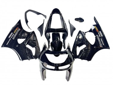 Descuento Carenados Moto Kawasaki ZX6R 1998-1999 - Negro Brillante Amarillo Elf Bridgestone
