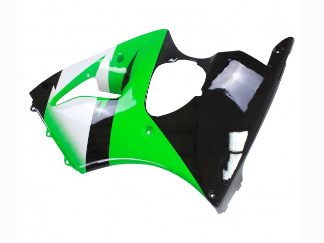 Descuento Carenados Moto Kawasaki ZX6R 1998-1999 - Verde Blanco Negro Brillante