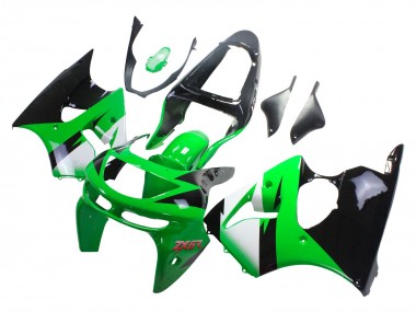Descuento Carenados Moto Kawasaki ZX6R 1998-1999 - Verde Blanco Negro Brillante