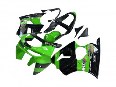 Descuento Carenados Moto Kawasaki ZX6R 1998-1999 - Verde Negro Brillante Elf Bridgestone