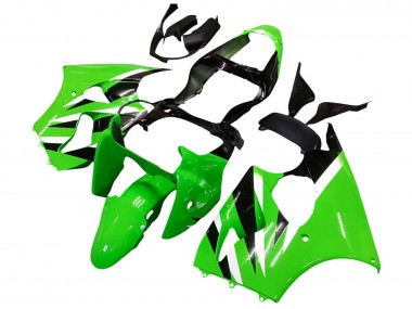 Descuento Carenados Moto Kawasaki ZX6R 2000-2002 - Verde Blanco Negro