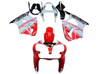 Descuento Carenados Moto Kawasaki ZX6R 2000-2002 - Blanco Rojo Negro