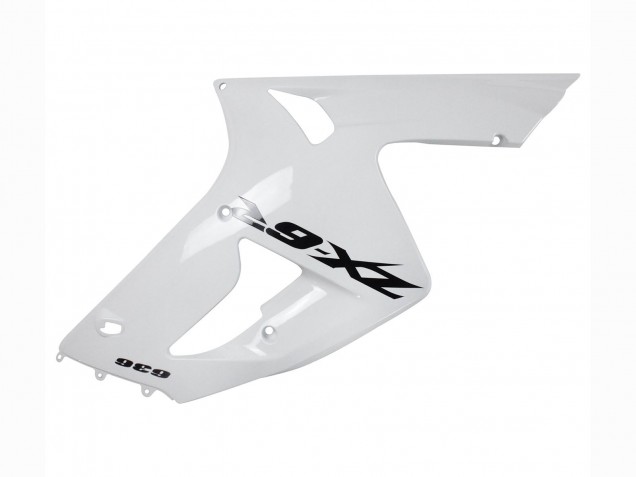 Descuento Carenados Moto Kawasaki ZX6R 2003-2004 - Blanco Negro Calcomanías