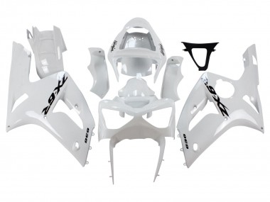 Descuento Carenados Moto Kawasaki ZX6R 2003-2004 - Blanco Negro Calcomanías