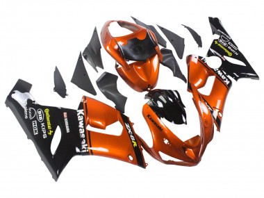 Descuento Carenado Moto Kawasaki ZX6R 2005-2006 - Naranja Negro