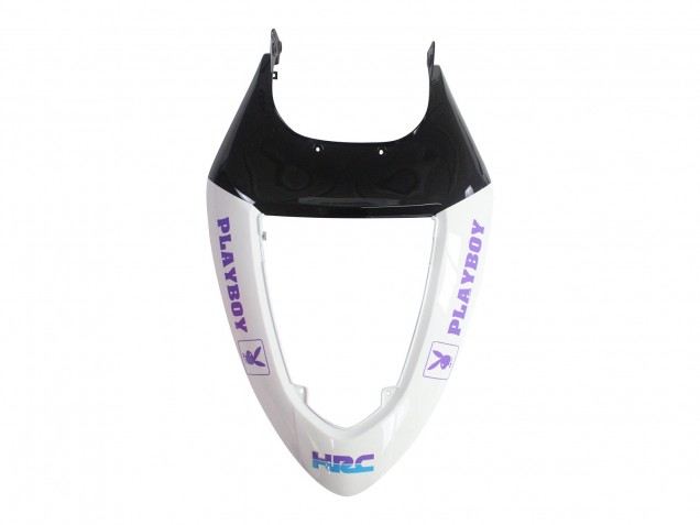 Descuento Carenados Moto Kawasaki ZX6R 2005-2006 - Blanco Púrpura Negro Rizoma Playboy DENSO