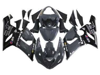 Descuento Carenados Moto Kawasaki ZX6R 2005-2006 - Gris Oscuro Negro