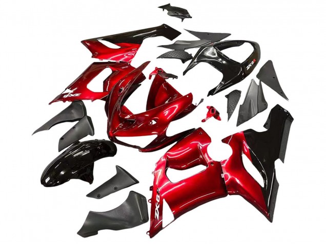 Descuento Carenados Moto Kawasaki ZX6R 2005-2006 - Rojo Negro