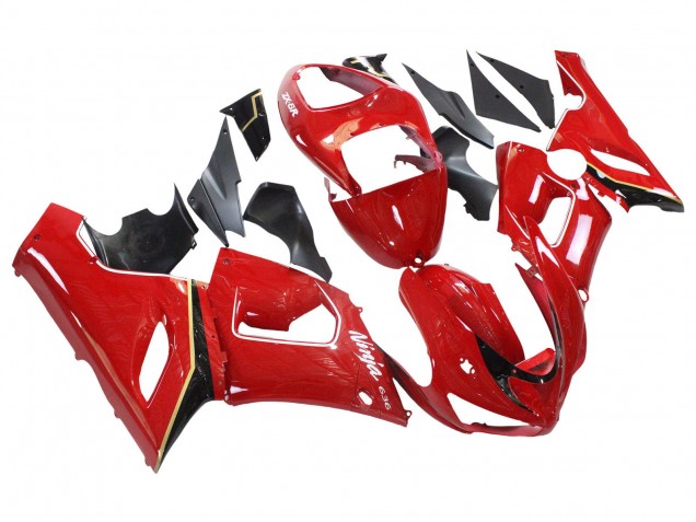 Descuento Carenados Moto Kawasaki ZX6R 2005-2006 - Rojo Amarillo Negro