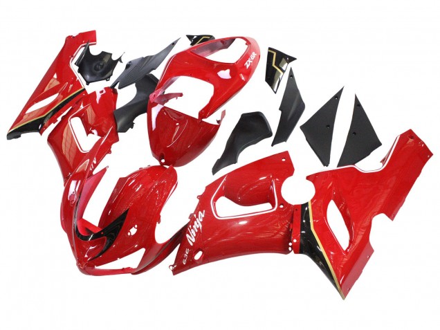 Descuento Carenados Moto Kawasaki ZX6R 2005-2006 - Rojo Amarillo Negro