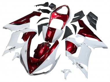 Descuento Carenados Moto Kawasaki ZX6R 2005-2006 - Blanco Rojo