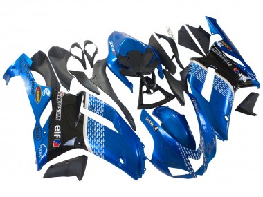Descuento Carenados Moto Kawasaki ZX6R 2007-2008 - Negro Azul Elf