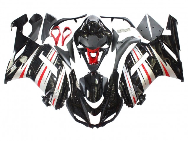 Descuento Carenados Moto Kawasaki ZX6R 2007-2008 - Negro Plata Rojo Ninja