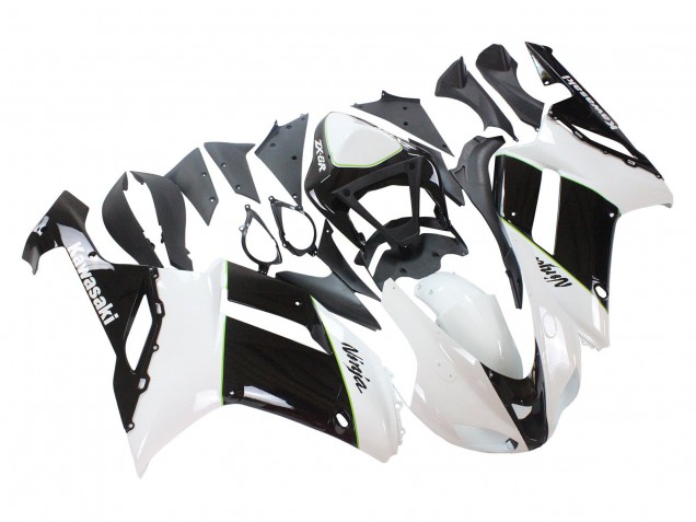 Descuento Carenados Moto Kawasaki ZX6R 2007-2008 - Negro Blanco Ninja