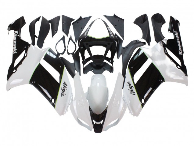 Descuento Carenados Moto Kawasaki ZX6R 2007-2008 - Negro Blanco Ninja