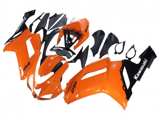 Descuento Carenados Moto Kawasaki ZX6R 2007-2008 - Naranja Negro Ninja