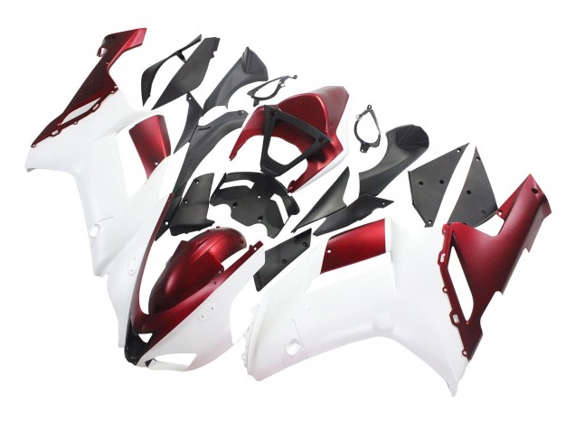 Descuento Carenado Moto Kawasaki ZX6R 2007-2008 - Blanco Rojo