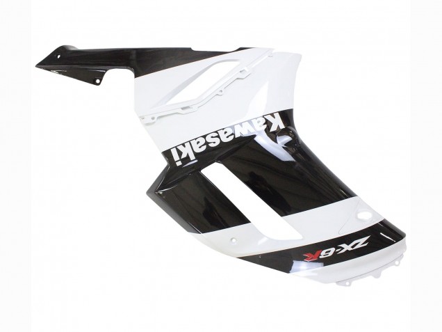 Descuento Carenado Moto Kawasaki ZX6R 2007-2008 - Blanco Negro