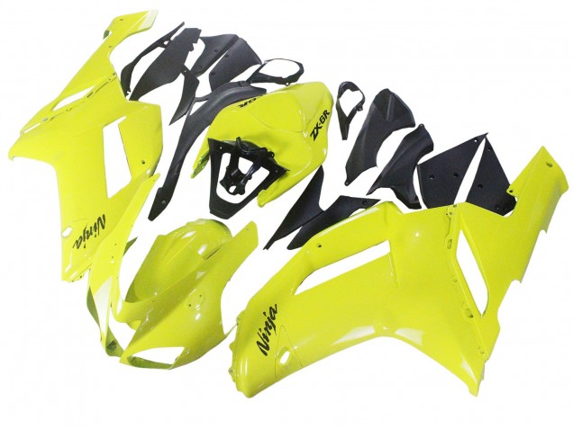 Descuento Carenados Moto Kawasaki ZX6R 2007-2008 - Amarillo Ninja