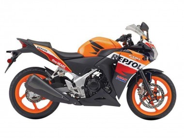 Descuento Carenados Moto Honda CBR250RR 2011-2015 - Naranja Blanco Rojo Negro Brillante Repsol HRC